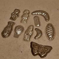 gamle chokoladeforme hummer sommerfugl dreng pige i metal fra Tyskland, genbrug